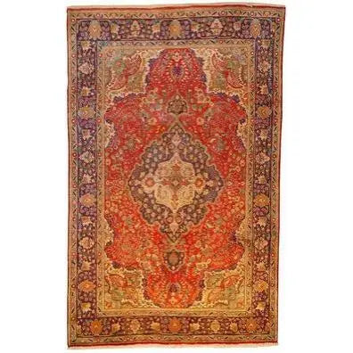 One Of The Kind Persian Tabriz Rug 10'4" x 6'7"